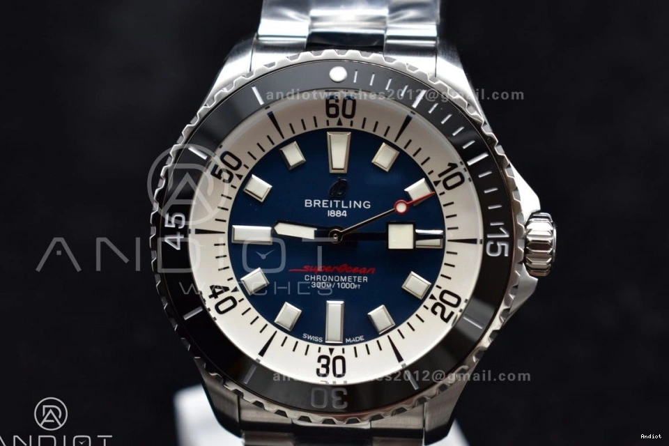 Dial Bracelet on 1:1 TF A2824 44 SS Edition White SuperOcean Blue Automatic Best 0130